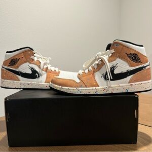 Air Jordan 1 Mid SE Brushstroke BRAND NEW. Size 8 men’s women 9.5.